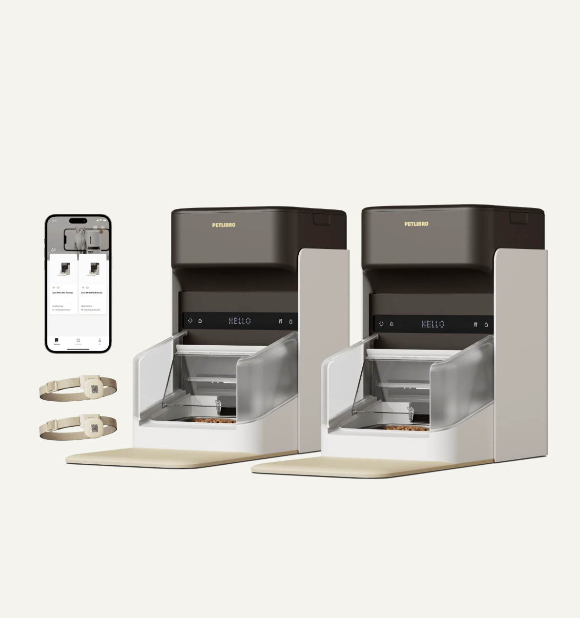 pet feeder with collar