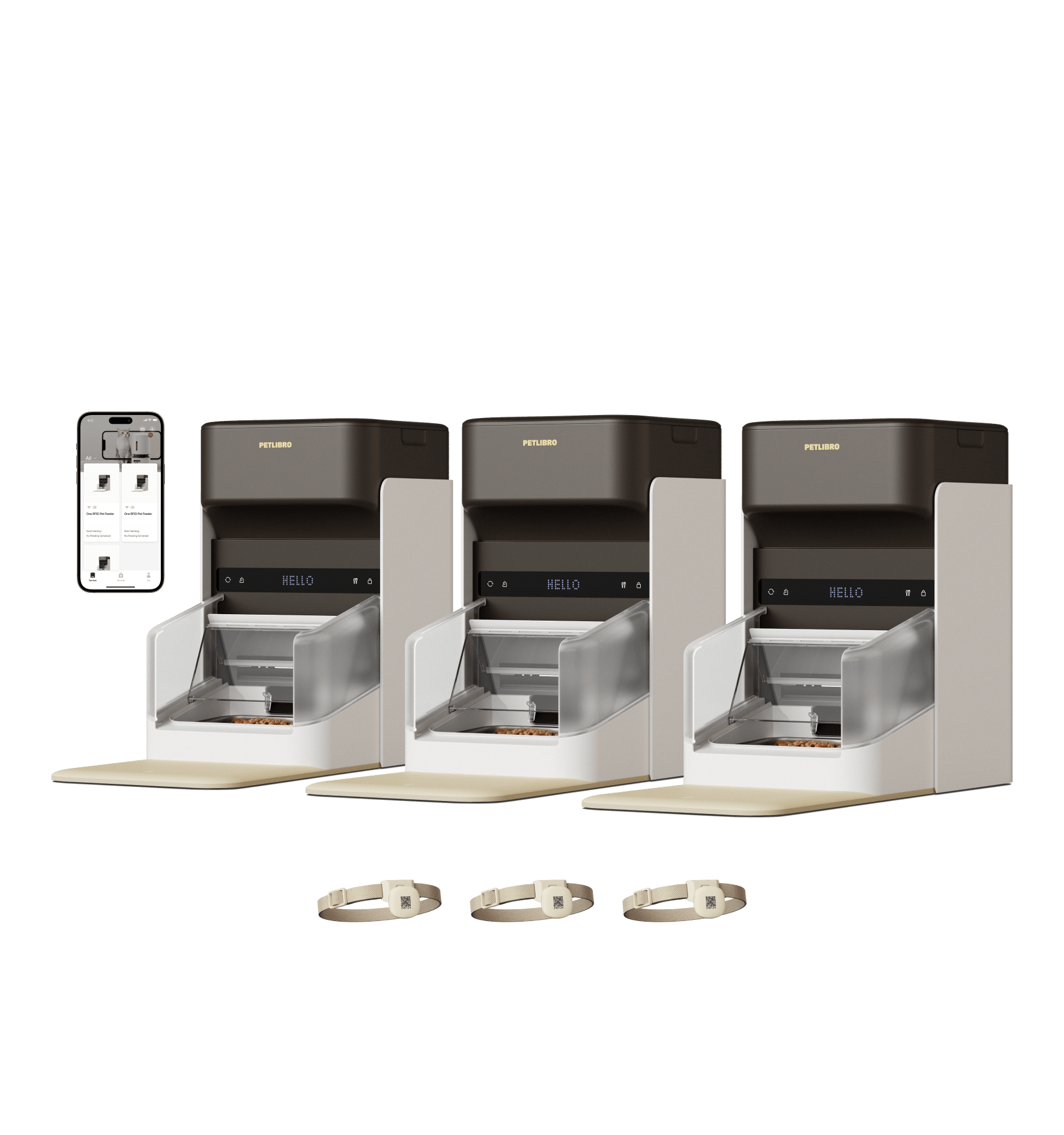 pet feeder with collar